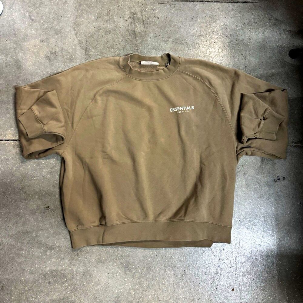 Essentials Fear of God Tan Sweater Sz 2XL